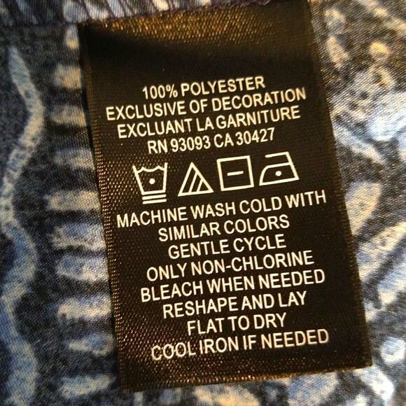 ZOZO boho Blue tribal Print  Sleeveless Midi tunic dress Sz L - Picture 11 of 11